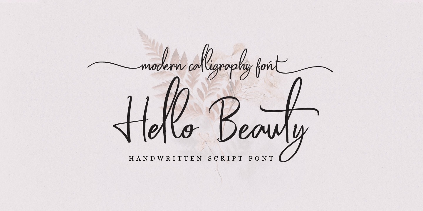 Пример шрифта Hello Beauty